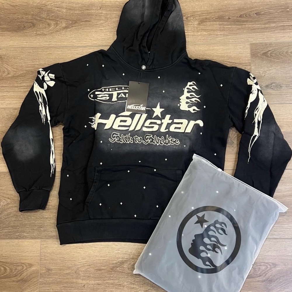 Hellstar Black Graphic Hoodie